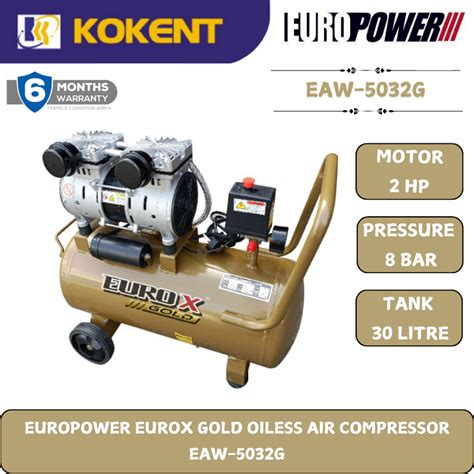 Europower Eurox Gold Oiless Air Compressor Eaw G