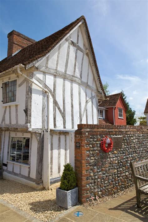 Half-timbered Medieval Cottage In Lavenham, Suffol Stock Image - Image ...