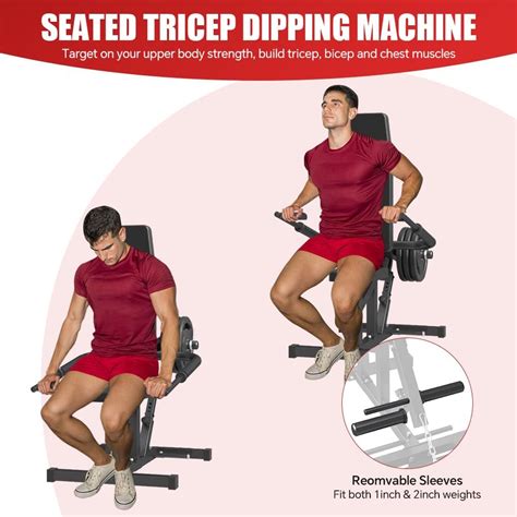 SPART Seated Dip Machine, Plate Loaded Tricep/Bicep Dip ...