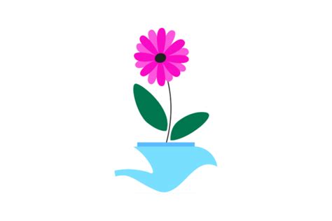 Flower With Pot Vector 88 Graphic By Raysaozora · Creative Fabrica