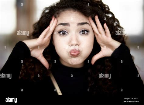 Face Brunette Pout Pouting High Resolution Stock Photography And Images