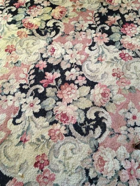 Pin On Vintage Floral Carpet Shabby Chic Rug Floral Carpet Damask