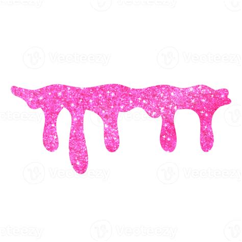 Hot Pink Glitter Dripping 13528630 PNG
