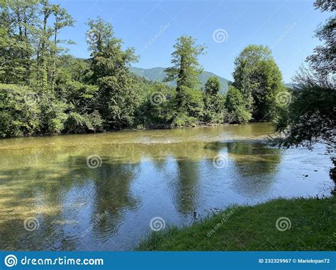 Kupa River And The Territory Of The Neighboring Republic Of Slovenia In