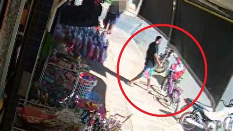 V Deo Flagra Homem Furtando Bicicleta Em Porta De Loja Em Esperantina