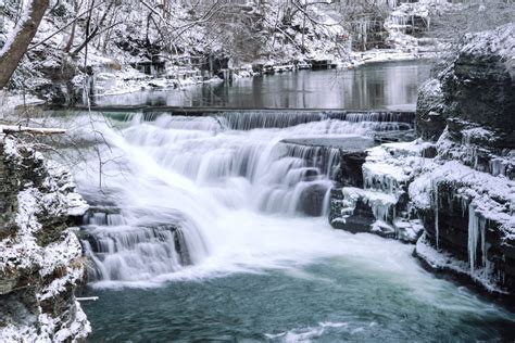 A picture of this small waterfall upstream of Beebe Lake I took while ...