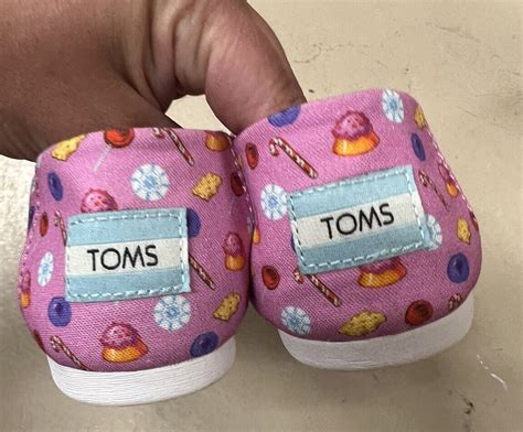 Toms X Candy Land Women 5 Pink Slip On Loafers Shoes Gem