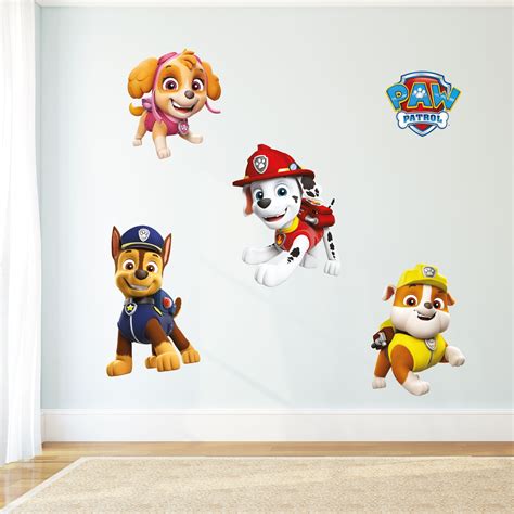 Paw Patrol Wall Sticker Small Group Wall Decal Set Etsy UK