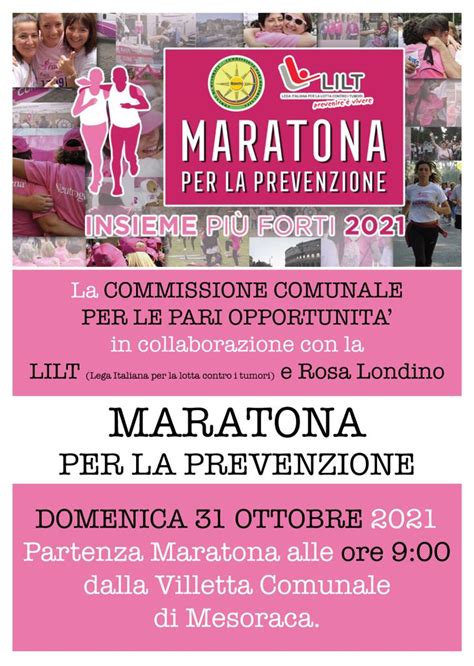 Campagna Nastro Rosa Lilt Il Ottobre A Mesoraca Maratona Per La