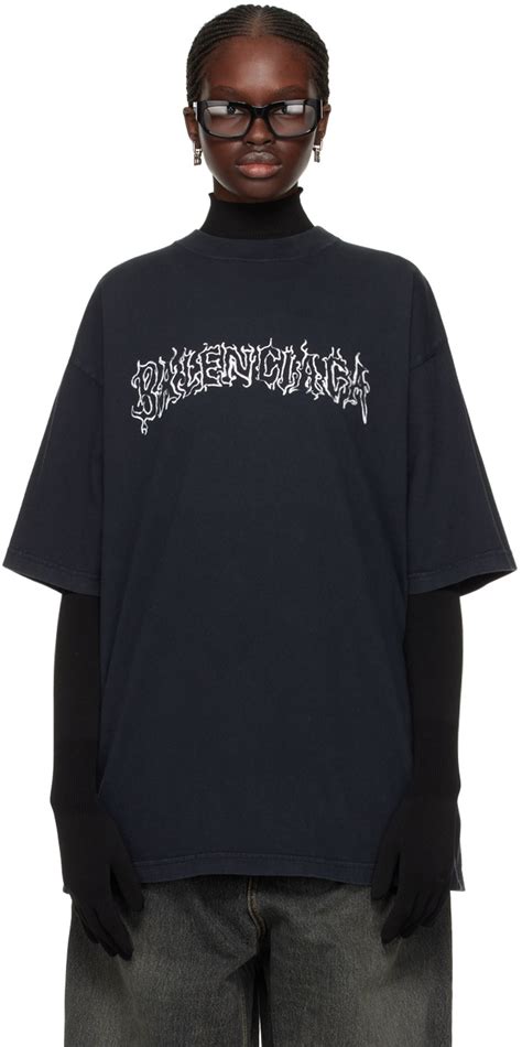 Balenciaga Black Printed T Shirt Balenciaga