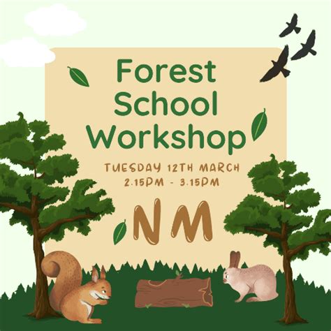 Nursery Afternoon Children Forest School Parent Workshop At Mere