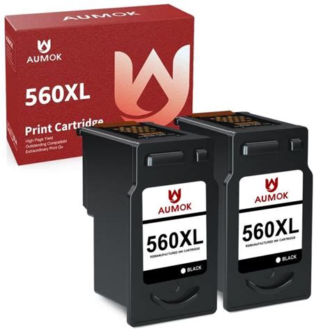 560XL PG 560XL AUMOK Cartouche D Encre PG 560 2x Noir Compatibles Avec