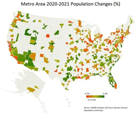 Metro Area Populations Exhibit Minimal Growth From 2020