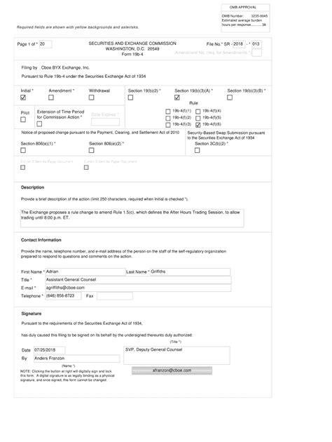 Fillable Online Cboe BYX Exchange Inc Fax Email Print PdfFiller