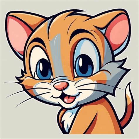 Lindo Tom y Jerry ilustración vectorial de dibujos animados Foto Premium