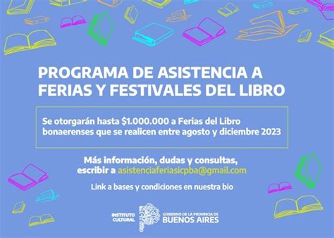 La Provincia acompañará la realización de Ferias y Festivales del Libro