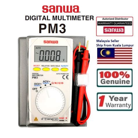 SANWA PM3 Pocket Type Digital Multimeter NEW ORI SANWA Shopee