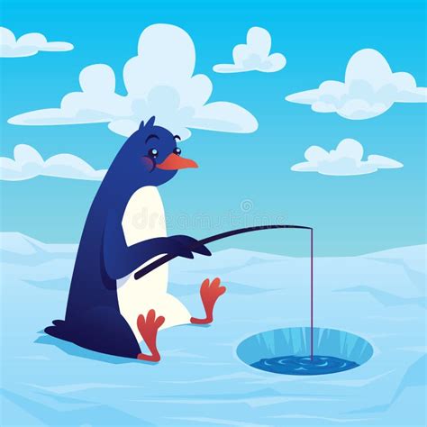 Penguin Fishing Stock Illustrations 630 Penguin Fishing Stock