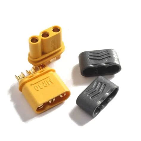 Amass MR30 Connector Male And Female Pair Yellow FPV Fanatics