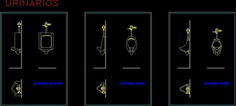 Urinals DWG Block For AutoCAD Designs CAD