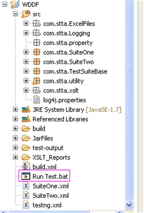 Selenium Webdriver Test Data Driven Framework Run Test From Batch