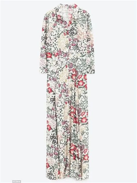 Zara Floral Maxi Shirt Dress Regalfille Duchess Of Cambridge