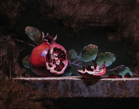 Still Life Painting Pomegranate By Jeff Legg Created ART Classic