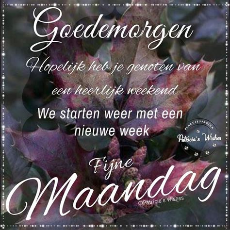 Pin Van Karline Willems Op Maandag Goedemorgen Nieuwe Week Maandag