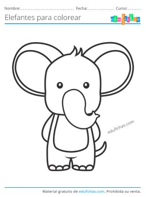 Dibujos De Elefantes Para Colorear Descargar Pdf Gratis