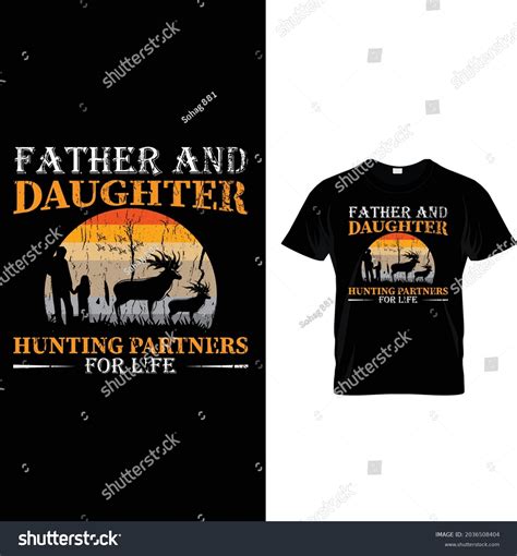 Father Daughter Hunting Partners Life Stock Vector Royalty Free