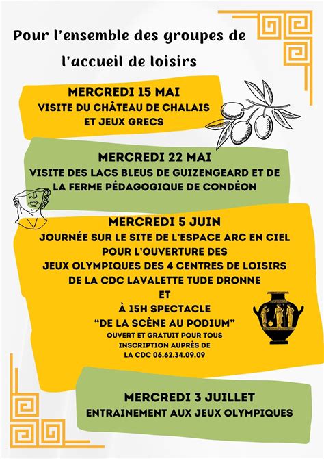 Programme des mercredis de mai à juillet 2024 Centre Socioculturel Envol