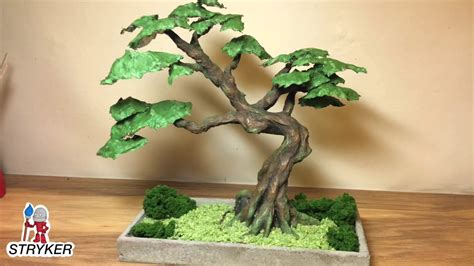 How To Make A Paper Mache Bonsai Tree Youtube