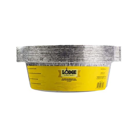 Lodge 10 In Aluminum Foil Camp Dutch Oven Liners 12 Pack A10f12 The Home Depot