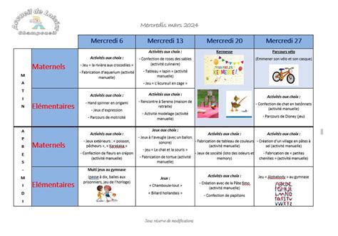 Programme De L Accueil De Loisirs Champcueil