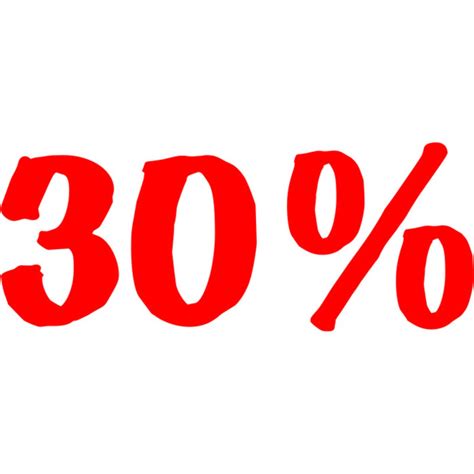 Folienbeschriftung "30%"
