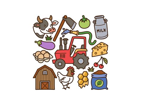 Farming Doodle Set by yellowline.std on Dribbble