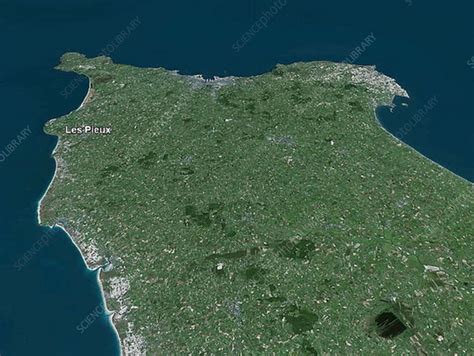 North French Coast Satellite View Stock Video Clip K0017555