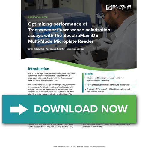 Optimizing Performance Of Transcreener Fluorescence Polarization Assays With The Spectramax Id5