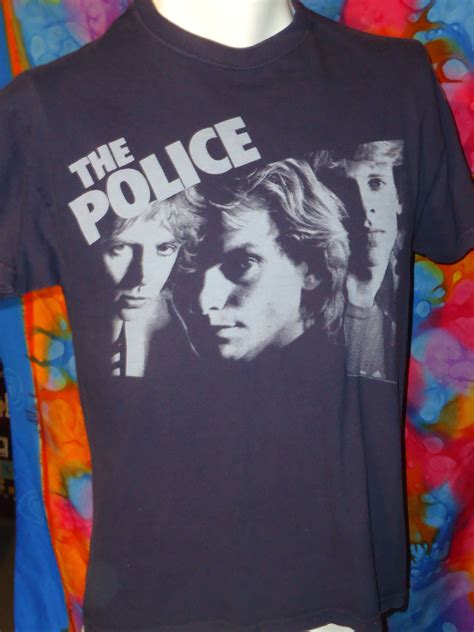 The Police Vintage T Shirt L Blue Vintage Tshirts T Shirt