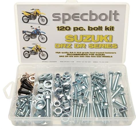 120pc Specbolt Suzuki DRZ DR Four Stroke Bolt Kit For Maintenance