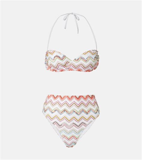 Zig Zag Metallic Bikini In Multicoloured Missoni Mytheresa