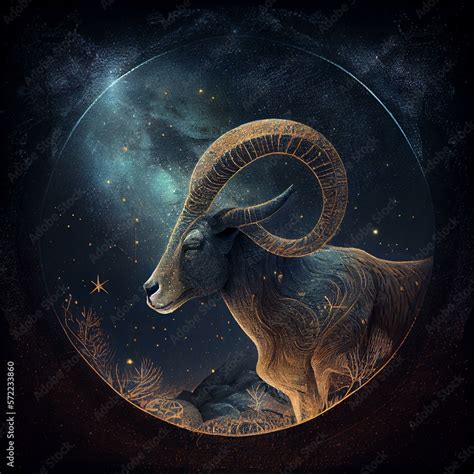 Zodiac Sign Capricornus Starry Night Highly Detailed Dark Smooth