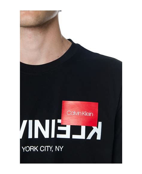 Calvin Klein New York City Black Cotton T Shirt With Logo Italist Always Like A Sale