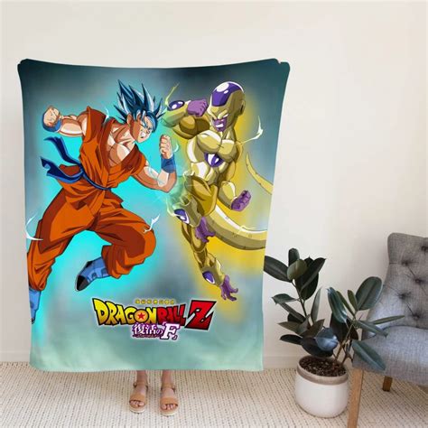 Dragon Ball Z Goku Vs Freeza Video Game Fleece Blanket