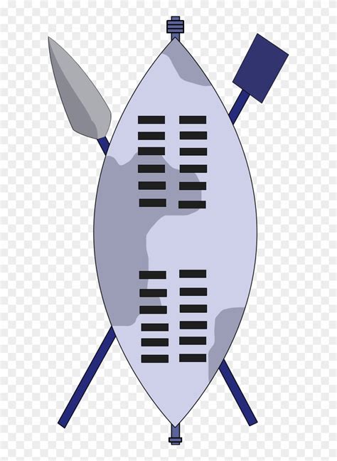 Zulu Battle Gear Zulu Shield And Spear Free Transparent Png Clipart