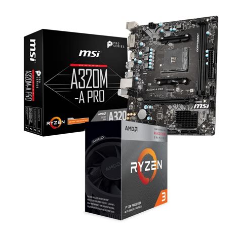 Tarjeta Madre Msi A320m A Pro Max Procesador Ryzen 3 3200g Envío Gratis