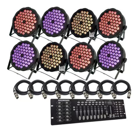 Canhao Par Rgb W Triled Mesa Dmx Cabo Dmx Frete Gr Tis