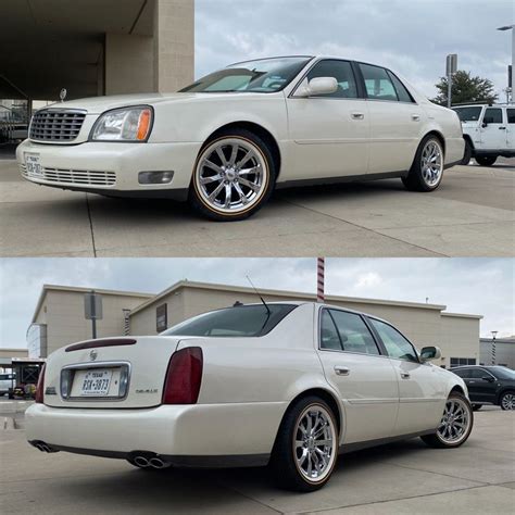 Beautiful Pearl White Cadillac Deville Sitting On Beautiful White And