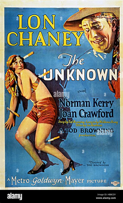 THE UNKNOWN, Joan Crawford, Lon Chaney, 1927 Stock Photo - Alamy