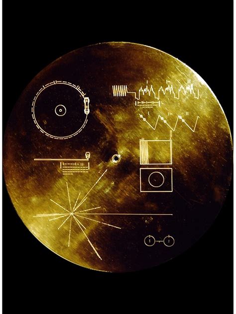 Voyager Space Probe Golden Record Plaque Poster By Serenmarici